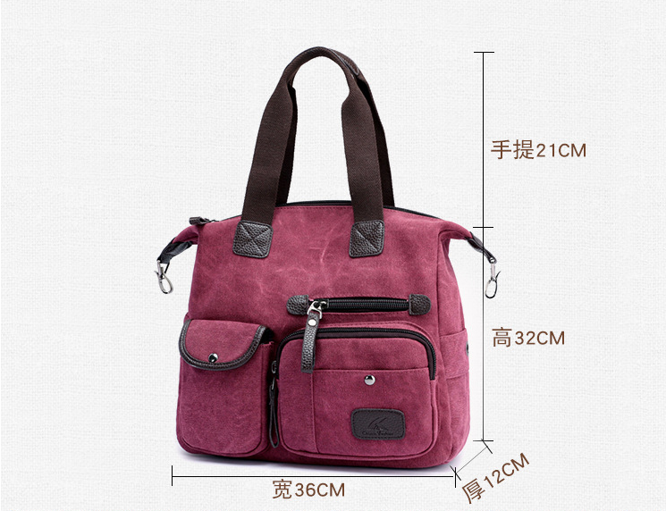 Canvas Shoulder Crossbody Travel Bag