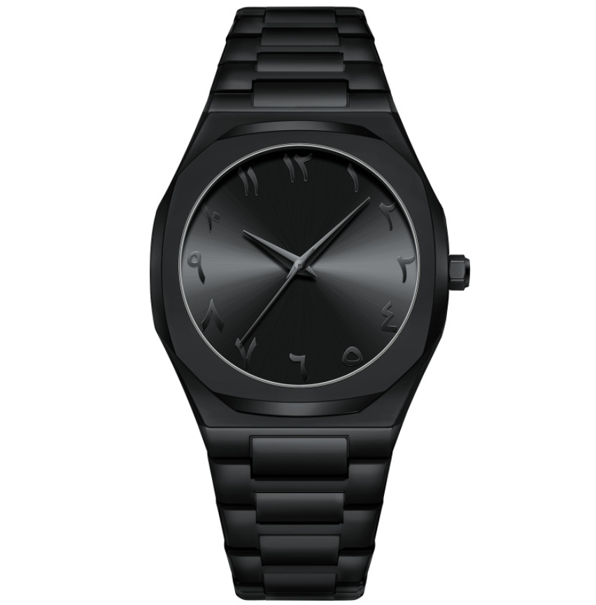 Men's Alloy Arabic Dial Waterproof Watch