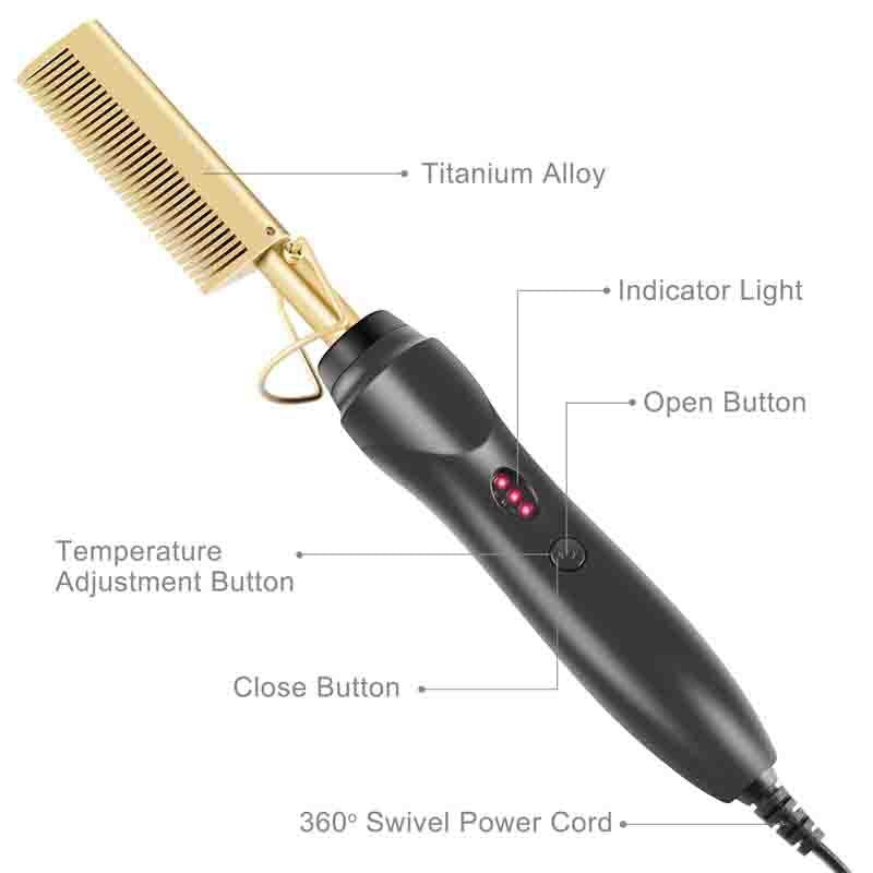 Hot Comb 2-in-1 Curling Iron for Home Use