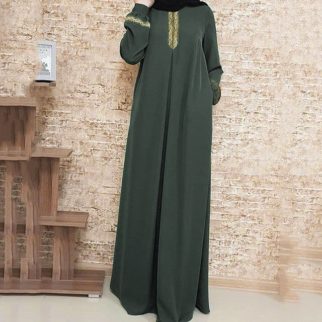 Long Muslim Hijab Dresses for Women - Dubai Abaya & Patchwork
