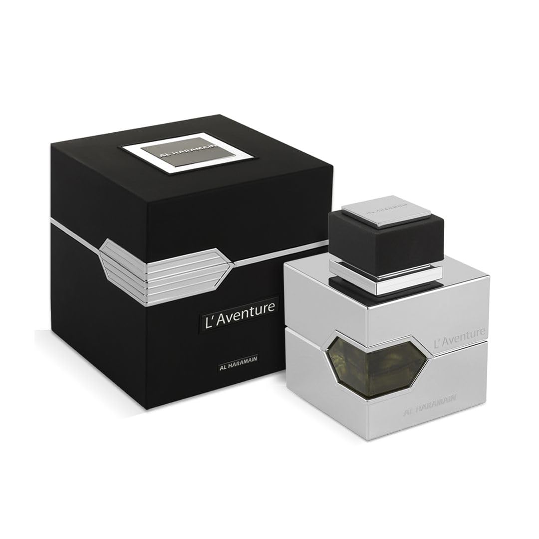 Al Haramain LAventure - Cologne for Men - Long Lasting Perfume for Men - Arabian Perfume - Mens Cologne - Amber Perfume with Bergamot - 3.3 oz