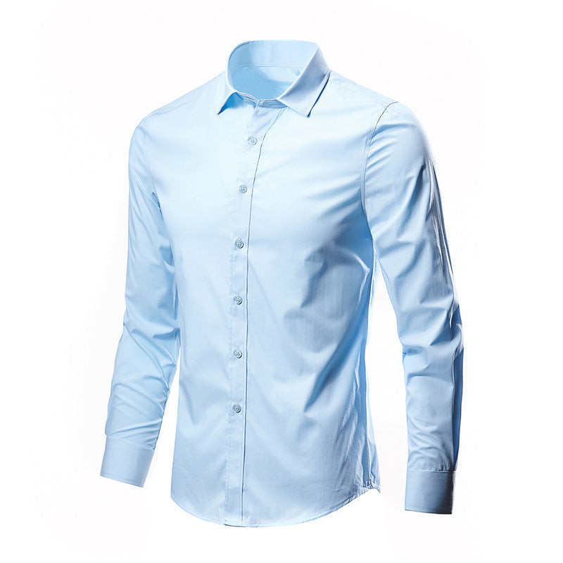 Men's White Long Sleeve Business Dress Shirt