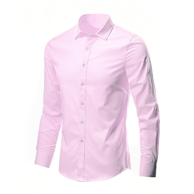 Men's White Long Sleeve Business Dress Shirt
