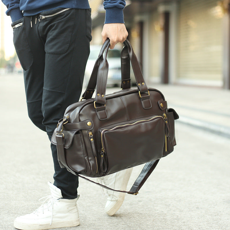 PU Leather Crossbody Travel Bag