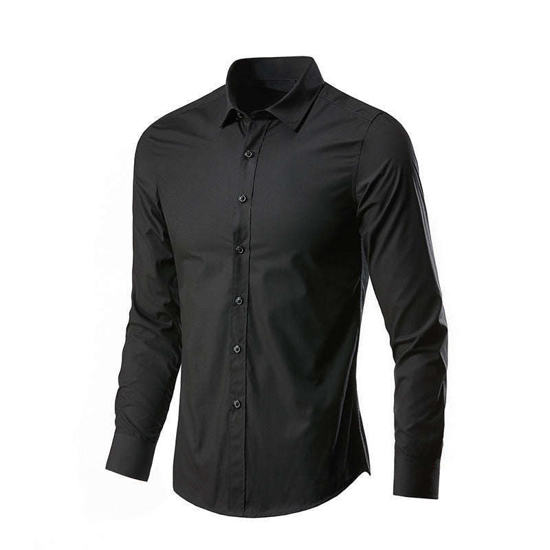 Men's White Long Sleeve Business Dress Shirt