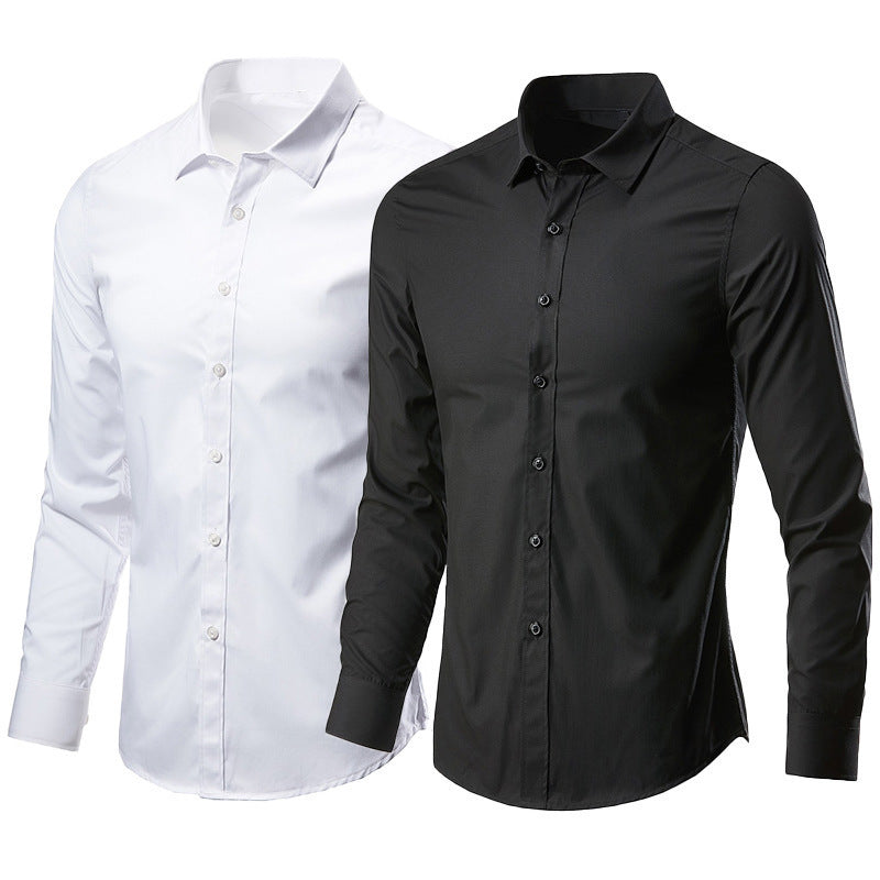 Men's White Long Sleeve Business Dress Shirt