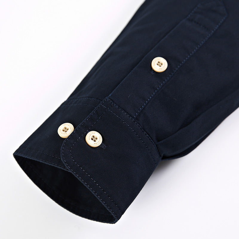 Men's Long Sleeve Cotton Military Casual Shirt