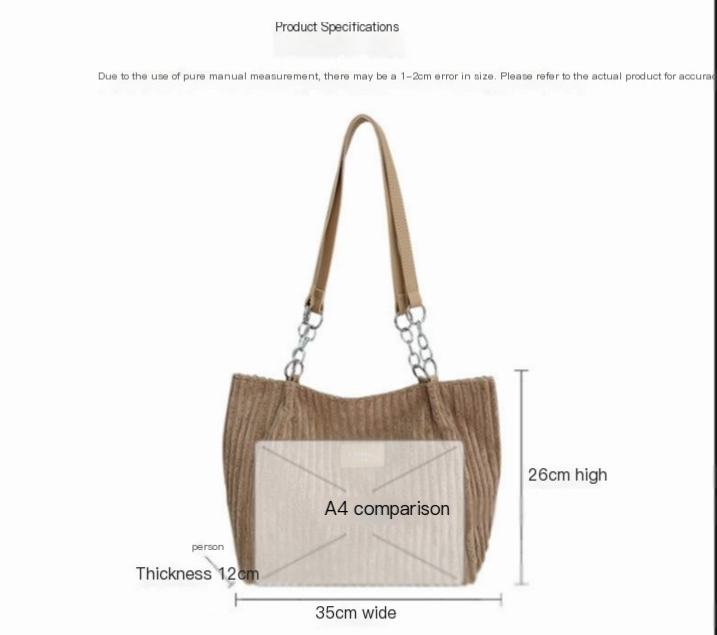 Solid Style Shoulder Bag
