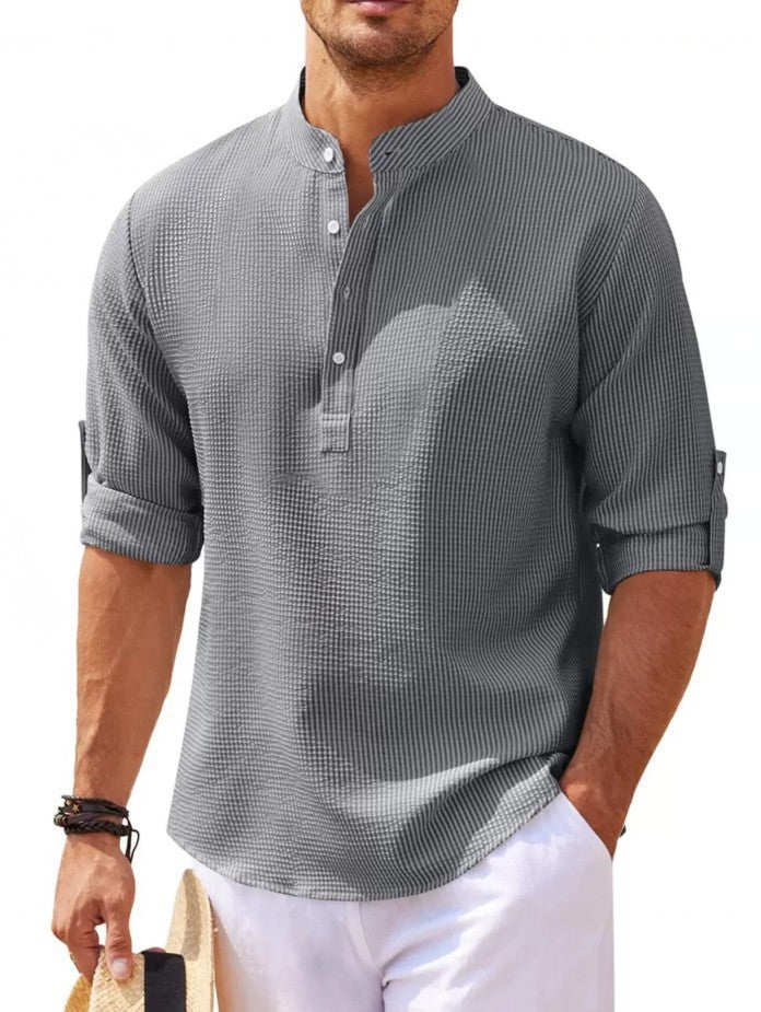 Men's Long Sleeve Pineapple Check Shirt