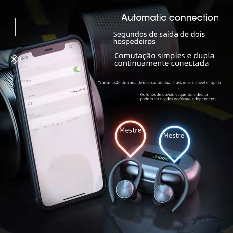 R200 TWS Sports Bluetooth Earphones with LED Display