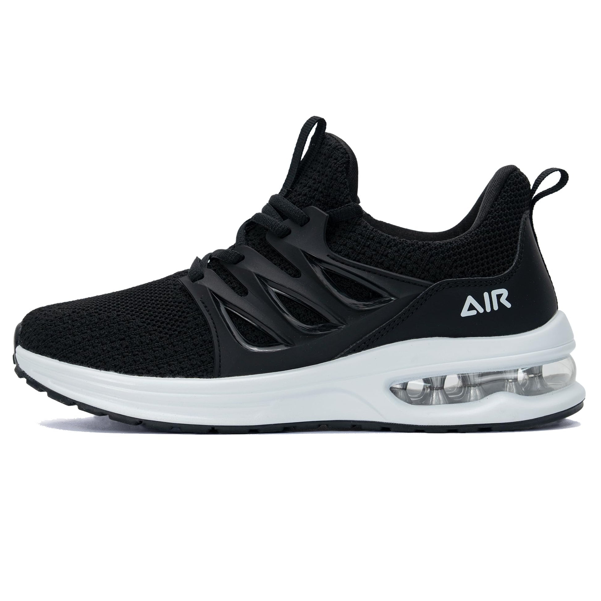 HuJAT Womens Air Running Shoes Athletic Tennis Walking Slip On Shoes Lightweight Casual Sneakers for Gym Jogging Workout WhiteBlack Size 9