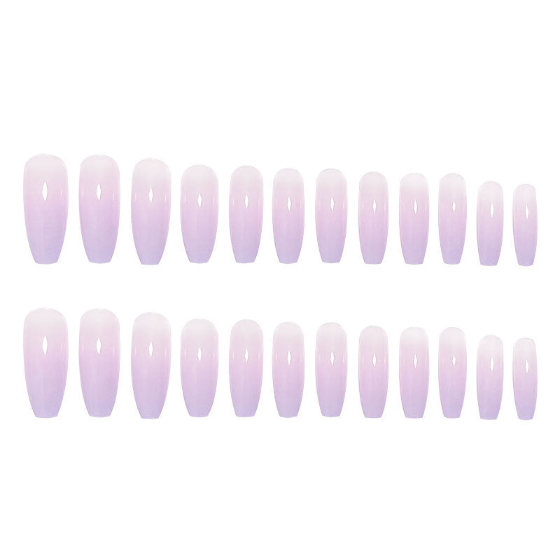 Purple Gradient Wearable Nail Stickers - Extra Long Tips