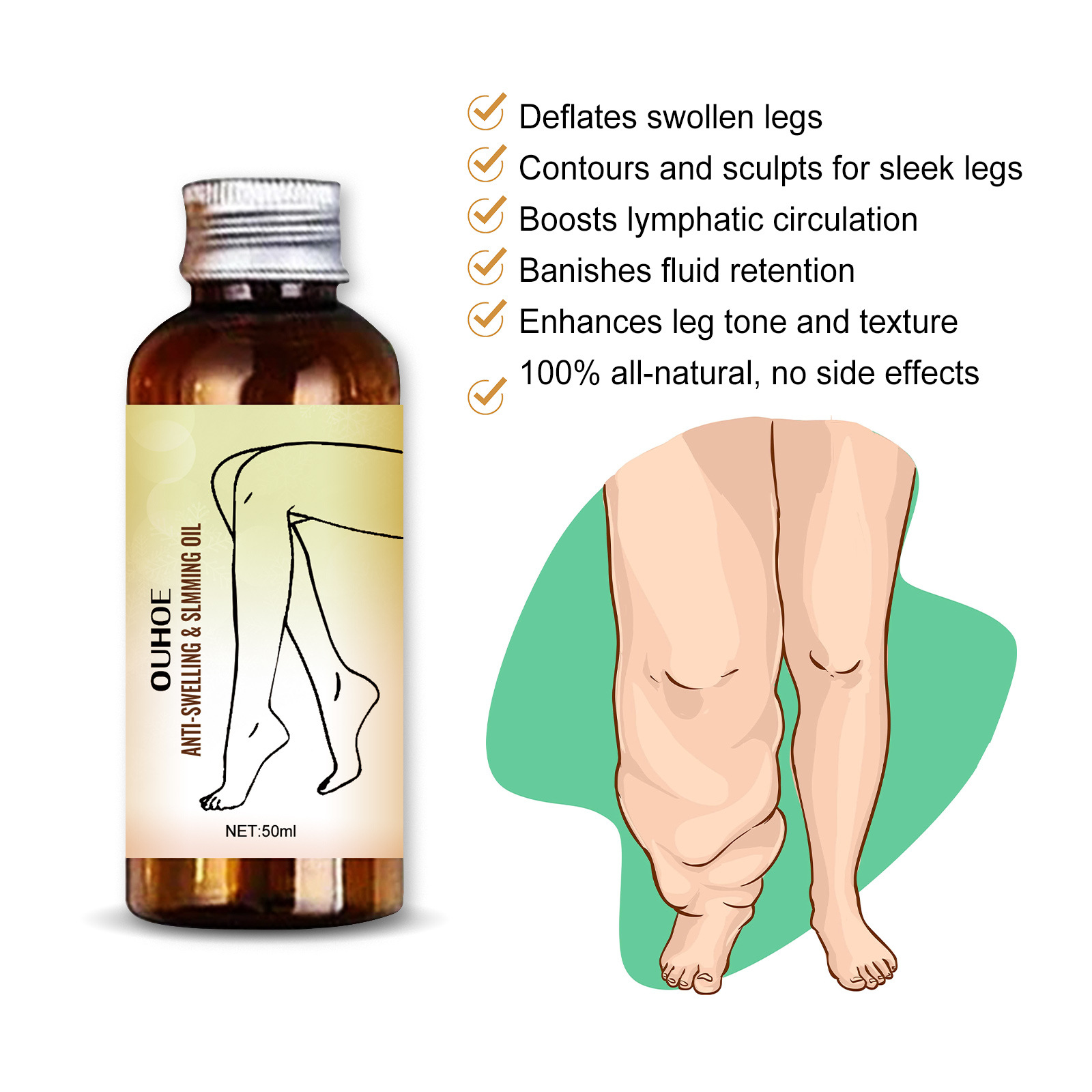 Moisturizing Body Skin Daily Care Leg Massage Essential Oil