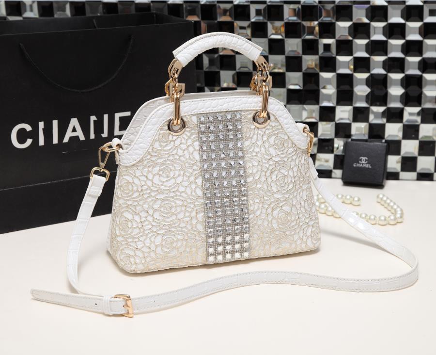 Lace and Diamond Shoulder Bag