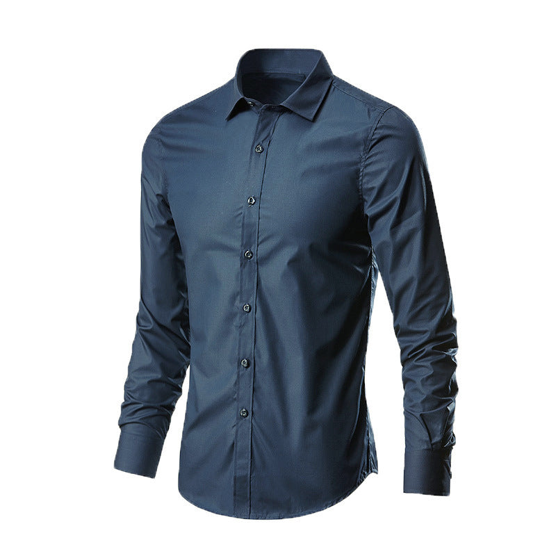 Men's White Long Sleeve Business Dress Shirt