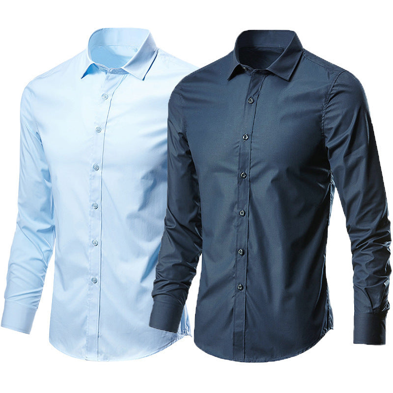 Men's White Long Sleeve Business Dress Shirt
