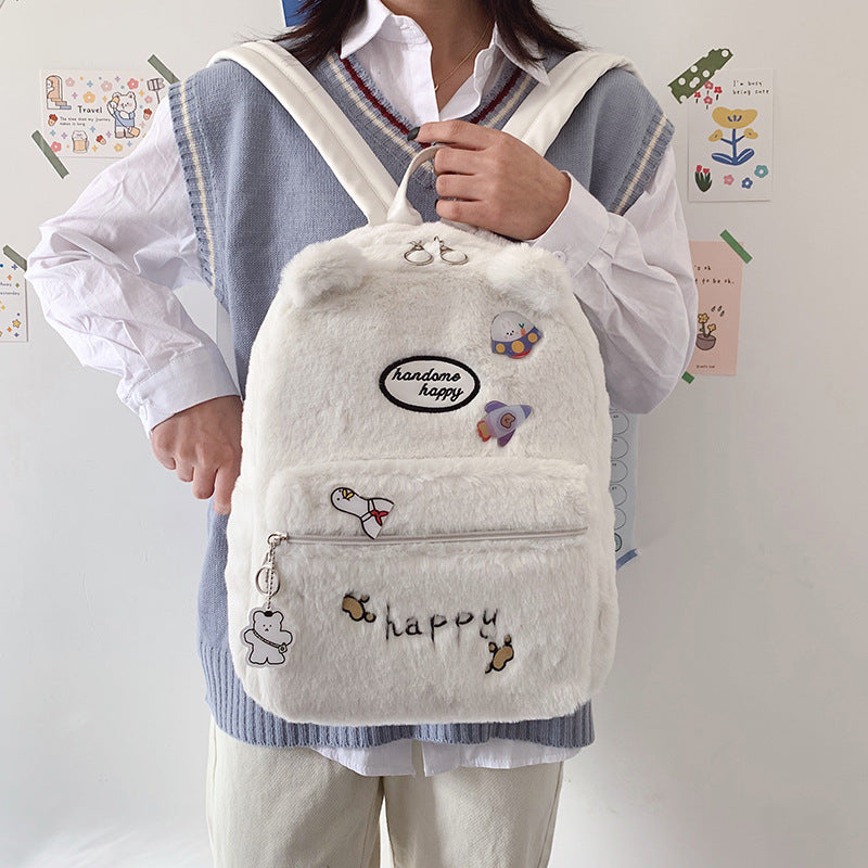 Casual Cute Embroidery Cartoon Travel Bag