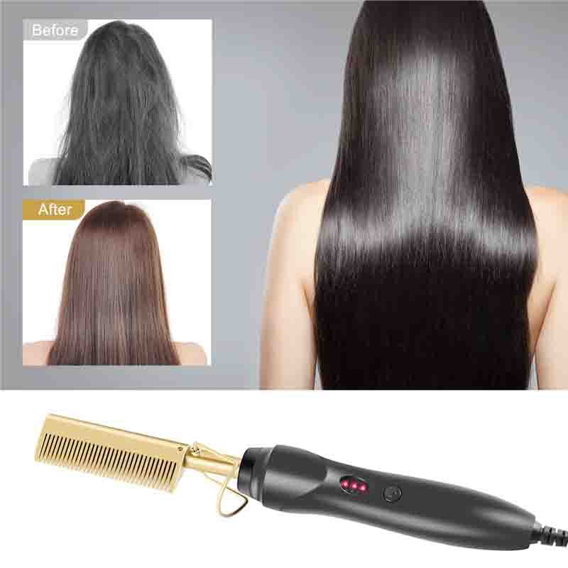 Hot Comb 2-in-1 Curling Iron for Home Use