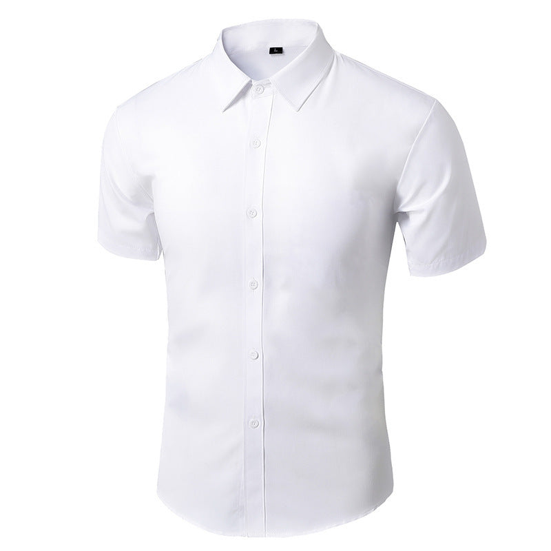 Men's White Long Sleeve Business Dress Shirt