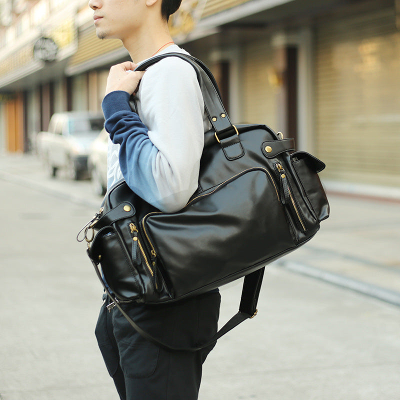 PU Leather Crossbody Travel Bag