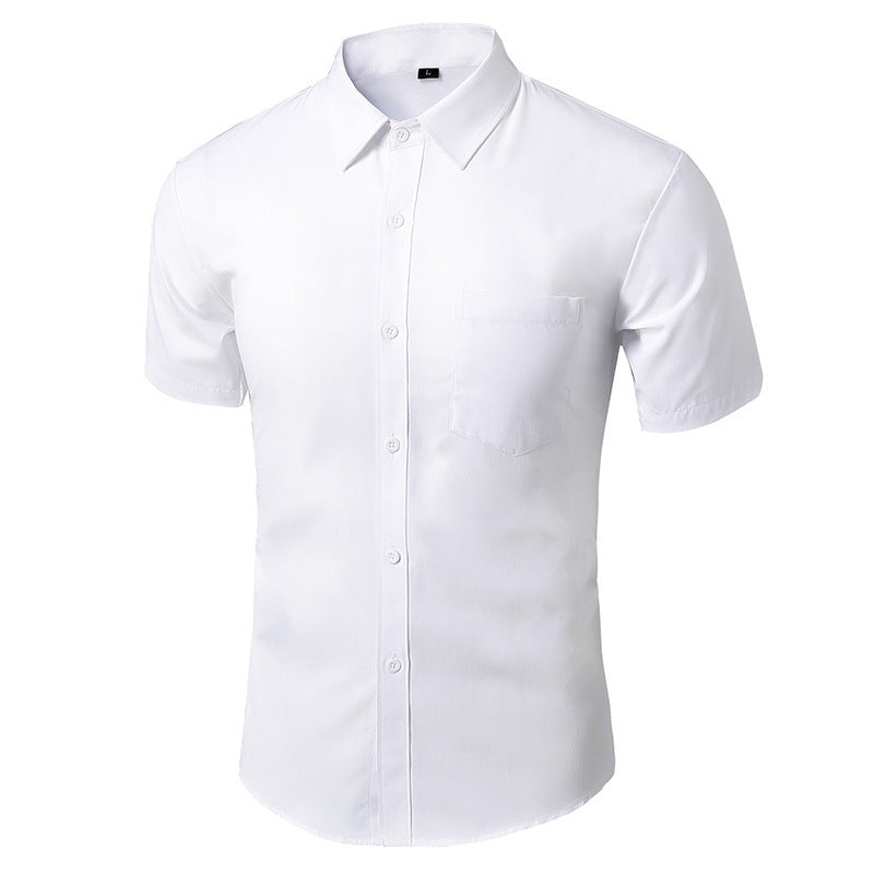 Men's White Long Sleeve Business Dress Shirt